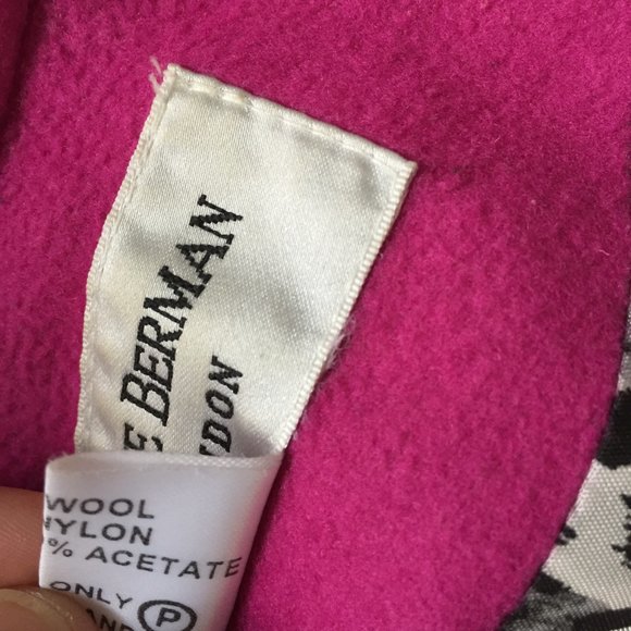 Helene Berman London Hot Pink Wool Coat Large - Picture 7 of 8